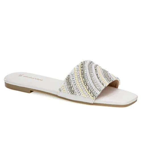 Platanitos Blanco de Mujer modelo Sandalia Dama Sf Malek blancos sintéticos mujer 2025040219110827940 Sintético Sintético