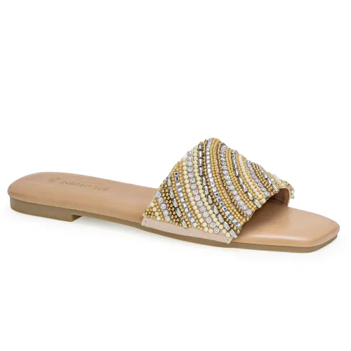 Platanitos Beige de Mujer modelo Sandalia Dama Sf Malek beiges dorados sintéticos mujer 2025040219110827958 Sintético Sintético