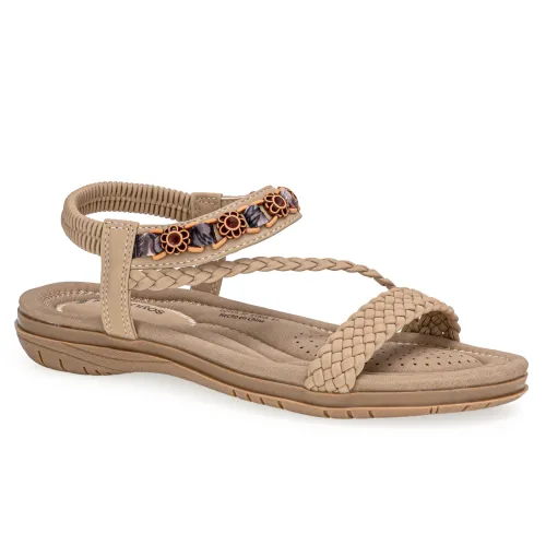 Platanitos Beige de Mujer modelo Sandalia Dama Sf Etnia sintéticos mujer 2025040221432538172 Sintético Sintético