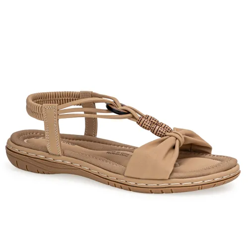 Platanitos Beige de Mujer modelo Sandalia Dama Sf Close beiges sintéticos mujer 2025040221432538226 Sintético Sintético