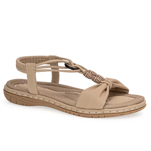 Platanitos Beige de Mujer modelo Sandalia Dama Sf Close beiges sintéticos mujer 2025040221432538226 Sintético Sintético