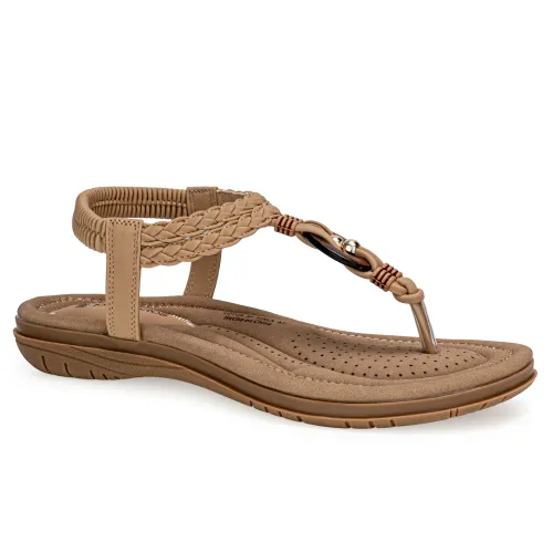 Platanitos Beige de Mujer modelo Sandalia Dama Sf Finla sintéticos mujer 2025040221432538316 Sintético Sintético