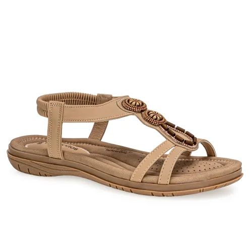 Platanitos Beige de Mujer modelo Sandalia Dama Sf Lery sintéticos mujer 2025040221432538388 Sintético Sintético