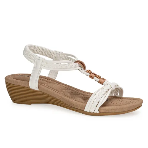 Platanitos Blanco de Mujer modelo Sandalia Dama Sw Hatts blancos sintéticos mujer 2025040221432538406 Sintético Sintético