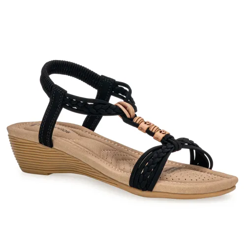 Platanitos Negro de Mujer modelo Sandalia Dama Sw Hatts negros sintéticos mujer 2025040221432538424 Sintético Sintético