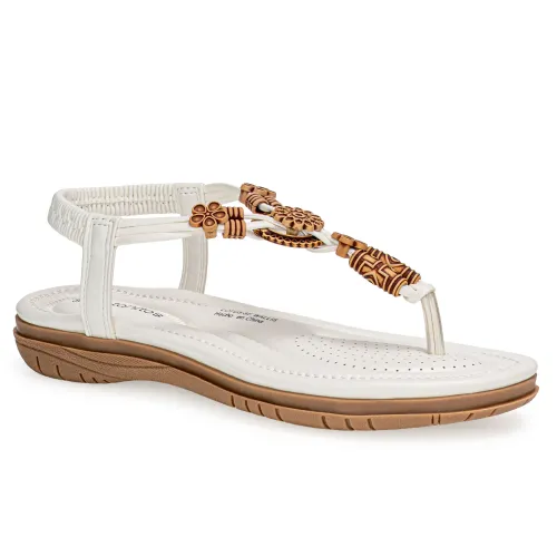 Platanitos Blanco de Mujer modelo Sandalia Dama Sf Wallis blancos sintéticos mujer 2025040221432538442 Sintético Sintético
