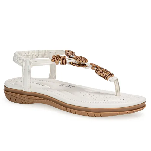 Platanitos Blanco de Mujer modelo Sandalia Dama Sf Wallis blancos sintéticos mujer 2025040221432538442 Sintético Sintético