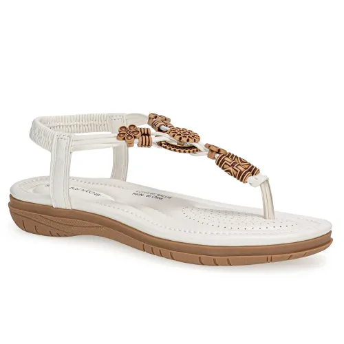 Platanitos Blanco de Mujer modelo Sandalia Dama Sf Wallis blancos sintéticos mujer 2025040221432538442 Sintético Sintético