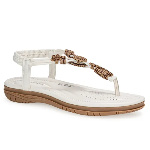Platanitos Blanco de Mujer modelo Sandalia Dama Sf Wallis blancos sintéticos mujer 2025040221432538442 Sintético Sintético
