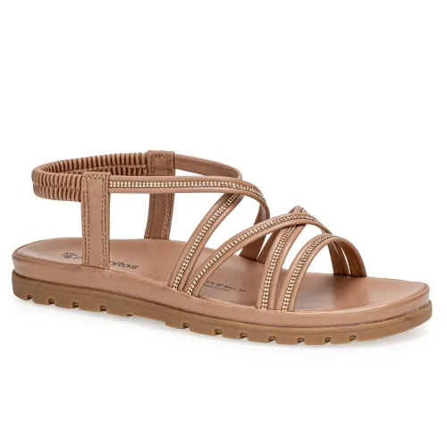Platanitos Beige de Mujer modelo Sandalia Dama Sf Bali sintéticos mujer 2025040221432538478 Sintético Sintético