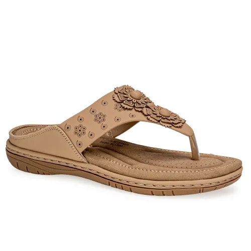 Platanitos Beige de Mujer modelo Sandalia Dama Sf Shanti sintéticos mujer 2025040221432538676 Sintético Sintético