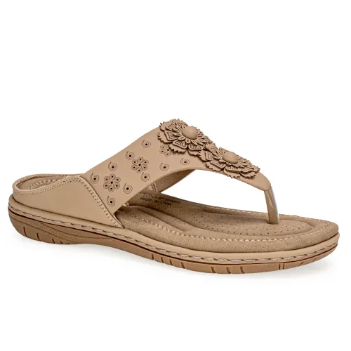 Platanitos Beige de Mujer modelo Sandalia Dama Sf Shanti sintéticos mujer 2025040221432538676 Sintético Sintético