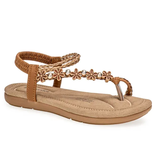 Platanitos  de Mujer modelo Sandalia Dama Sf 3109-1 cameles sintéticos mujer 2025040221432538766 Sintético Sintético