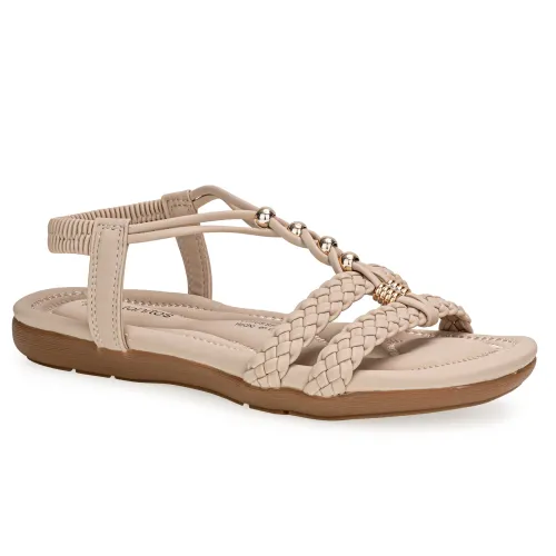 Platanitos Beige de Mujer modelo Sandalia Dama Sf Bimba beiges sintéticos mujer 2025040221432538820 Sintético Sintético