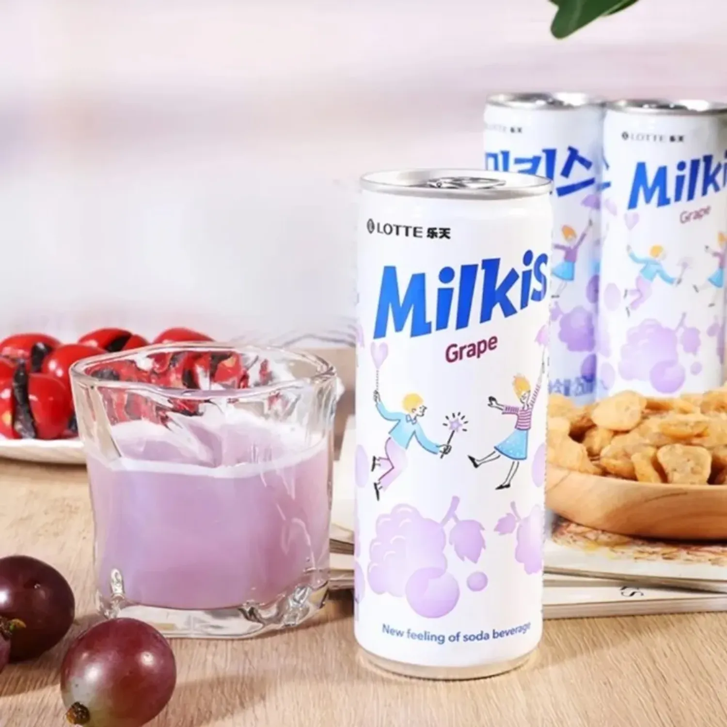 LOTTE Bebida Lotte Gasificada Con Leche Sabor A Uva (Milkis) color varios | Platanitos