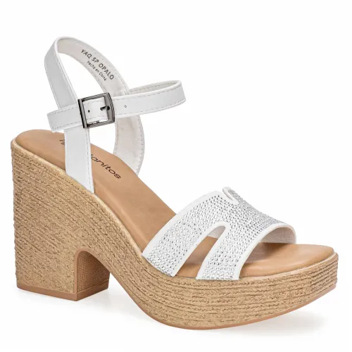 Platanitos Blanco de Mujer modelo Sandalia Dama Sp Opalo blancos sintéticos mujer 2025040414351605247 Sintético Sintético