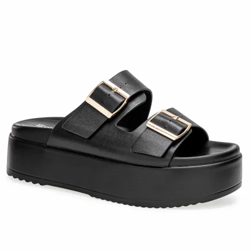 Platanitos Negro de Mujer modelo Sandalia Dama Schun Rubi negros sintéticos mujer 2025040414351605337 Sintético Sintético