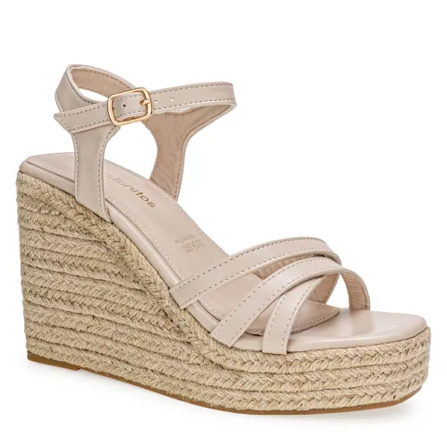 Platanitos Beige de Mujer modelo Sandalia Dama Sa Asami pieles sintéticos mujer 2025041413212727832 Sintético Sintético