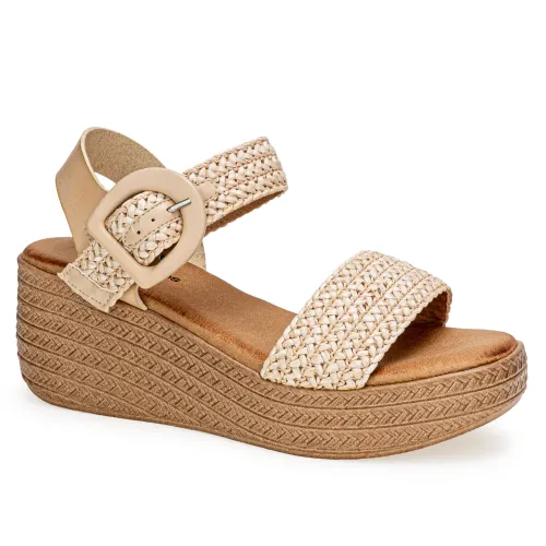 Platanitos Beige de Mujer modelo Sandalia Dama Sw Leste beiges sintéticos mujer 2025041417374252947 Sintético Sintético