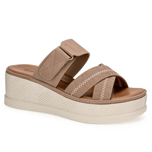 Platanitos Beige de Mujer modelo Sandalia Dama S Samoa beiges sintéticos mujer 2025041417374253001 Sintético Sintético