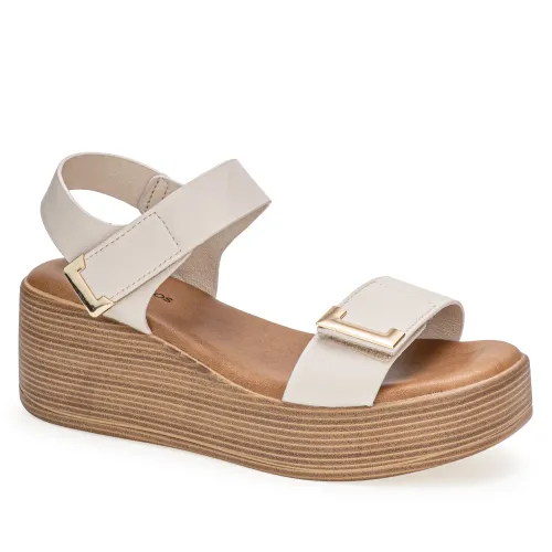 Platanitos Beige de Mujer modelo Sandalia Dama Sw Chad beiges sintéticos mujer 2025041417374253091 Sintético Sintético
