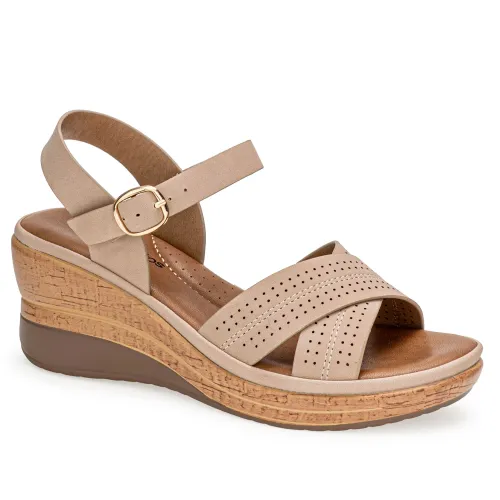 Platanitos Beige de Mujer modelo Sandalia Dama Sw Iran beiges sintéticos mujer 2025041417374253163 Sintético Sintético