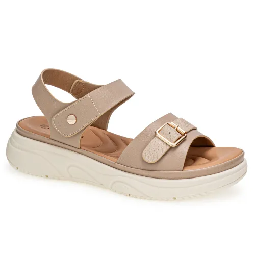 Platanitos Beige de Mujer modelo Sandalia Dama Sct Guam pieles sintéticos mujer 2025041417374253361 Sintético Sintético