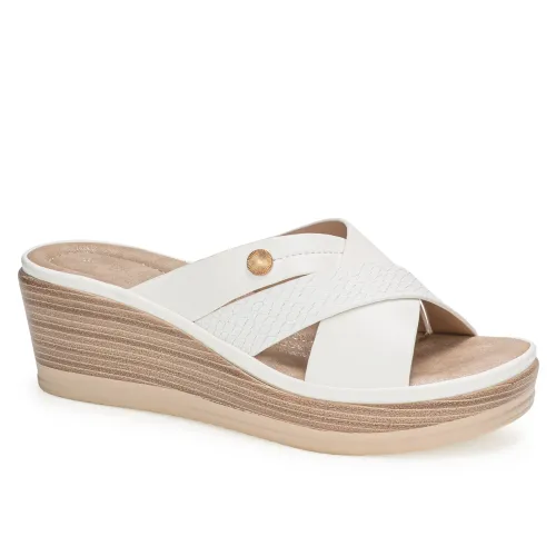 Platanitos Blanco de Mujer modelo Sandalia Dama Sw Durga blancos sintéticos mujer 2025041417374253523 Sintético Sintético