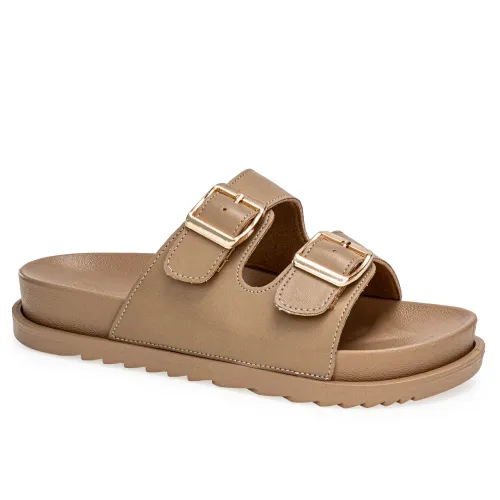 Platanitos Beige de Mujer modelo Sandalia Dama S Bromel sintéticos mujer 2025041417374253631 Sintético Sintético