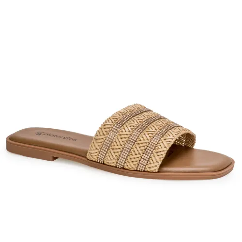 Platanitos Beige de Mujer modelo Sandalia Dama Sf Firsty beiges sintéticos mujer 2025041421011056579 Sintético Sintético