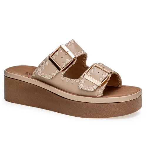 Platanitos Beige de Mujer modelo Sandalia Dama S Natty beiges sintéticos mujer 2025041421011056788 Sintético Sintético