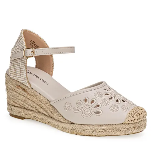 Platanitos Beige de Mujer modelo Alpargata Dama A Byla beiges sintéticos mujer 2025041421011056906 Sintético Sintético