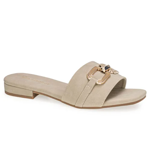 Platanitos Beige de Mujer modelo Sandalia Dama Sf Nuali beiges sintéticos mujer 2025041515514349671 Sintético Sintético