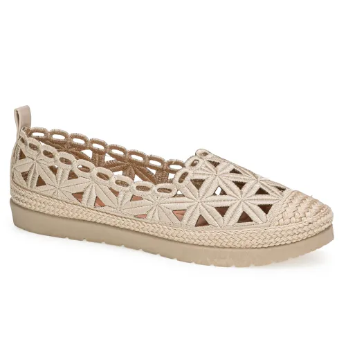 Platanitos Beige de Mujer modelo Alpargata Dama A Nissa sintéticos mujer 2025041515514349995 Sintético Sintético