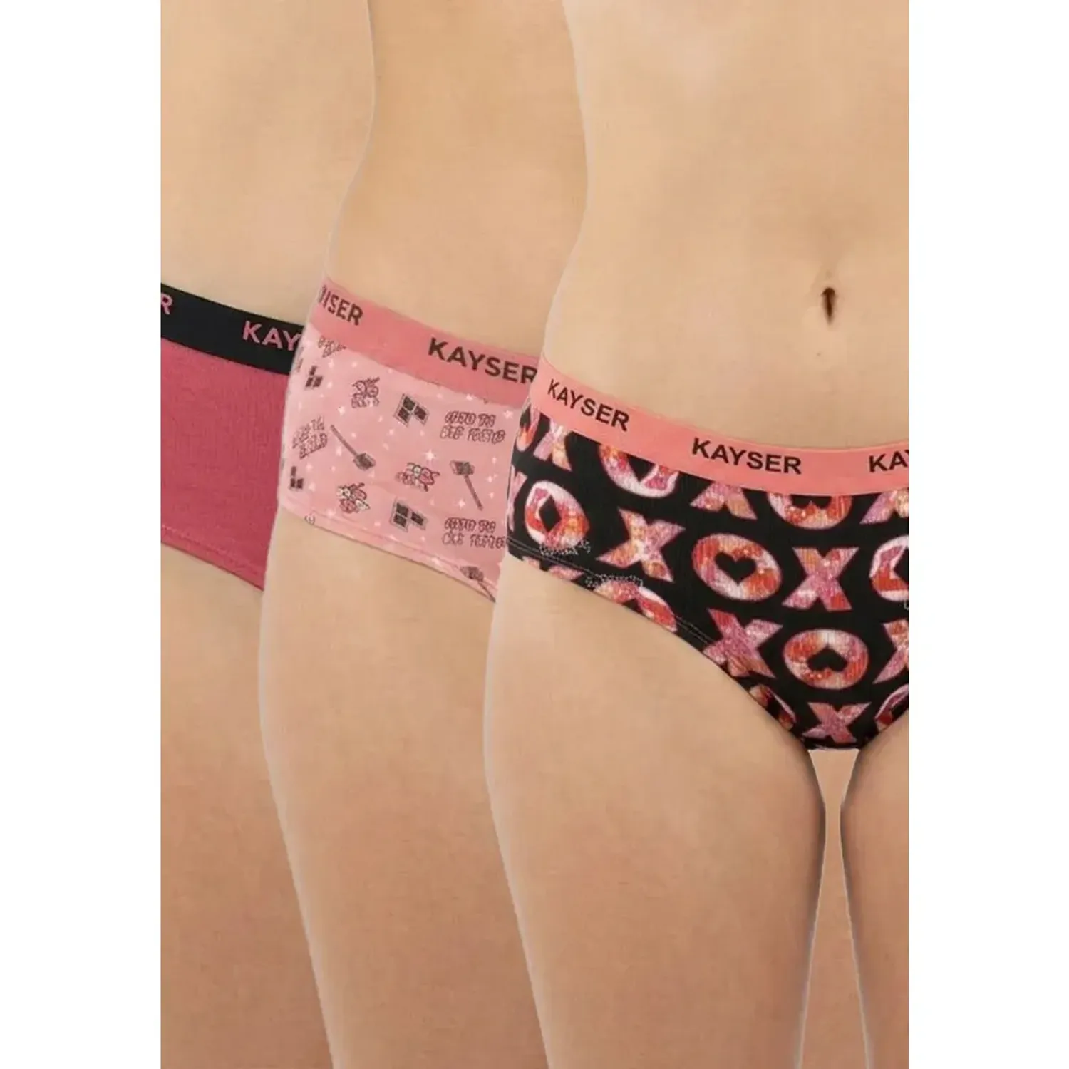 3-Pack Kayser Calzones De Algodon Mujer color rojo | Platanitos