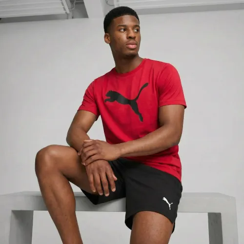 Polo Puma Training Hombre M Tad Essentials Solid Big Cat Tee color rojo | Platanitos