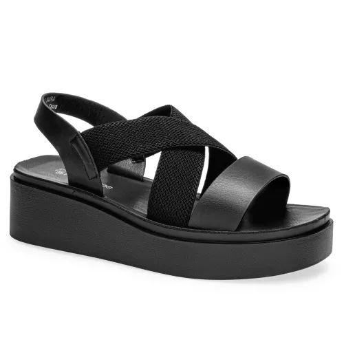 Platanitos Negro de Mujer modelo Sandalia Dama S Muro negros sintéticos mujer 2025042121052393939 Sintético Sintético