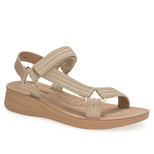 Platanitos Beige de Mujer modelo Sandalia Dama S Oraly beiges sintéticos mujer 2025042121052394101 Sintético Sintético