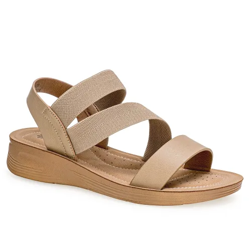 Platanitos Beige de Mujer modelo Sandalia Dama S Kira beiges sintéticos mujer 2025042121052394137 Sintético Sintético
