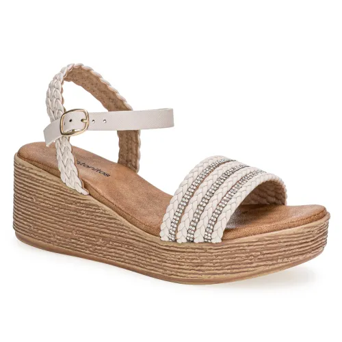 Platanitos Beige de Mujer modelo Sandalia Dama Sw Rosa beiges sintéticos mujer 2025042121052494227 Sintético Sintético