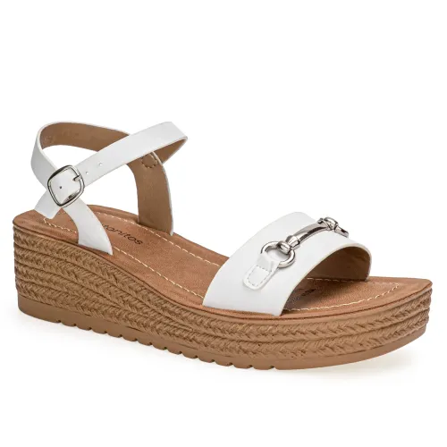 Platanitos Blanco de Mujer modelo Sandalia Dama Sw Hilda blancos sintéticos mujer 2025042121052494317 Sintético Sintético