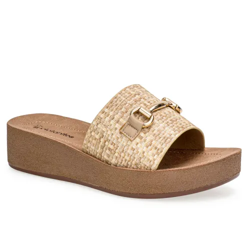 Platanitos Beige de Mujer modelo Sandalia Dama S Plusy beiges sintéticos mujer 2025042121052494389 Sintético Sintético