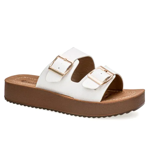 Platanitos Blanco de Mujer modelo Sandalia Dama S Flor blancos sintéticos mujer 2025042121052494683 Sintético Sintético