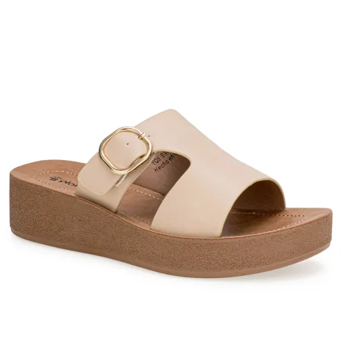 Platanitos Beige de Mujer modelo Sandalia Dama S Very beiges sintéticos mujer 2025042121052494809 Sintético Sintético