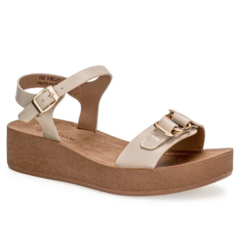 Platanitos Beige de Mujer modelo Sandalia Dama S Belly beiges sintéticos mujer 2025042121052494863 Sintético Sintético