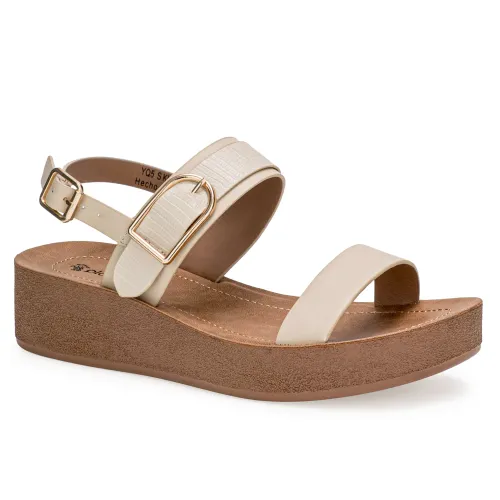 Platanitos Beige de Mujer modelo Sandalia Dama S Kimy beiges sintéticos mujer 2025042121052494881 Sintético Sintético