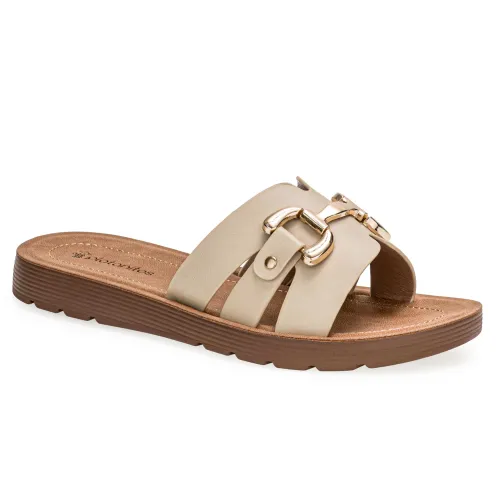 Platanitos Beige de Mujer modelo Sandalia Dama Sf Black beiges sintéticos mujer 2025042121052495640 Sintético Sintético