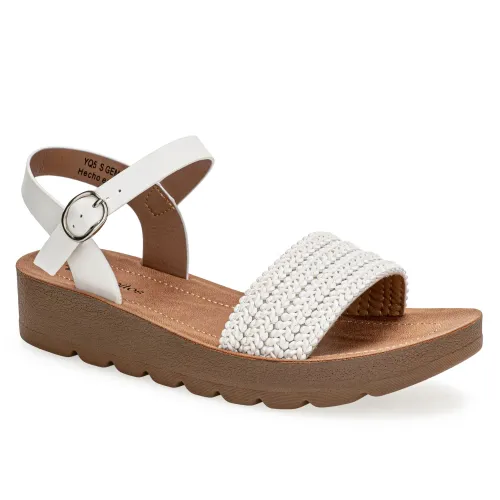 Platanitos Blanco de Mujer modelo Sandalia Dama S Gema blancos sintéticos mujer 2025042121052496019 Sintético Sintético
