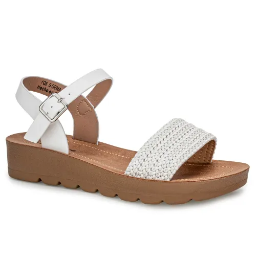 Platanitos Blanco de Mujer modelo Sandalia Dama S Gema blancos sintéticos mujer 2025042121052496019 Sintético Sintético
