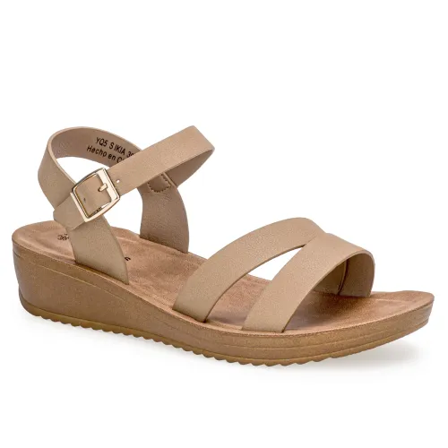 Platanitos Beige de Mujer modelo Sandalia Dama S Ikia beiges sintéticos mujer 2025042121052496147 Sintético Sintético
